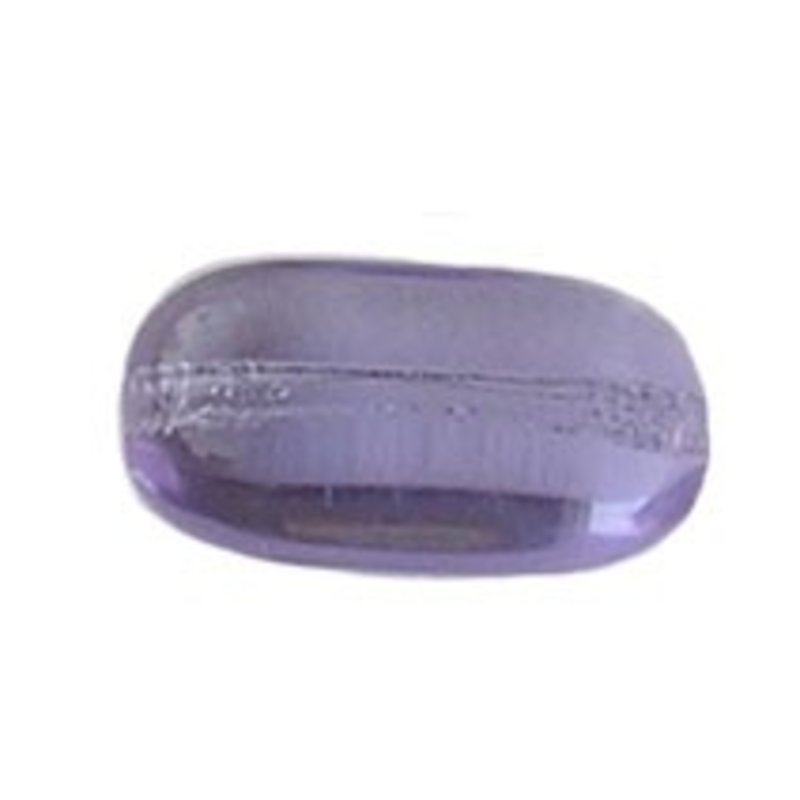 Glaskraal. 8x16mm. Ovaal. Lila Transparant voor het maken van sieraden en accessoires