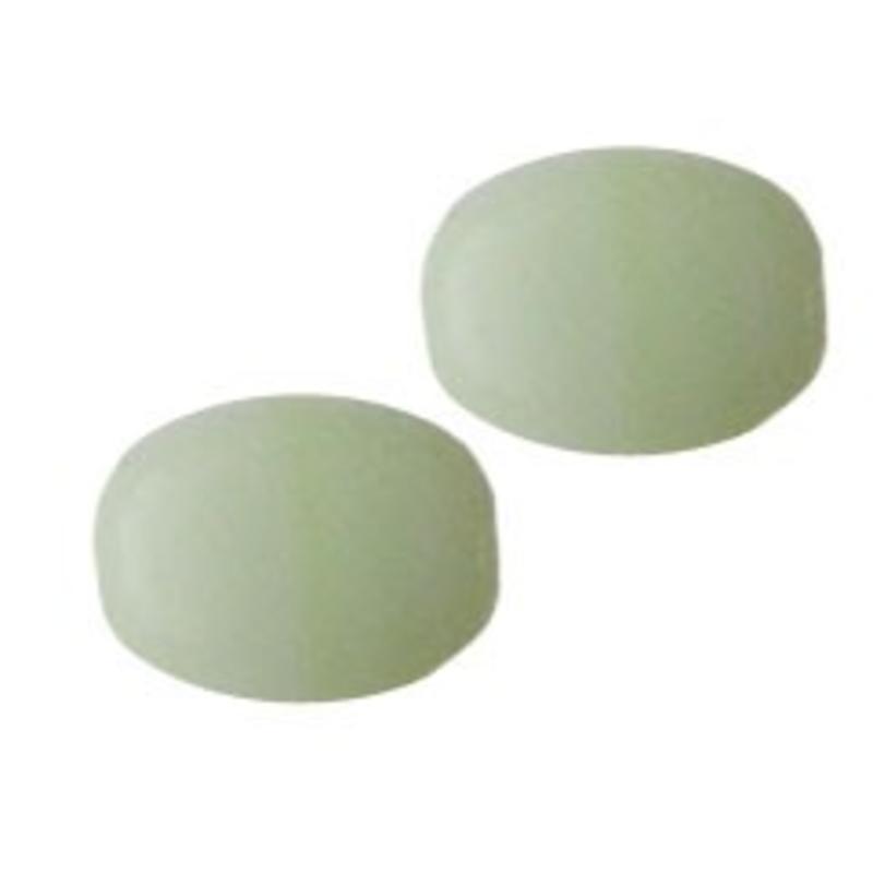 Glaskraal. 6x8mm. Gemeleerd Lime Wit. Ovaal Plat voor het maken van sieraden en accessoires