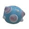 Glaskraal. 9x14mm. Fantasie. Aqua Wit Roze.