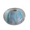 Glaskraal. 7x12mm. Rondelle. Fantasie. Aqua Lila Wit.