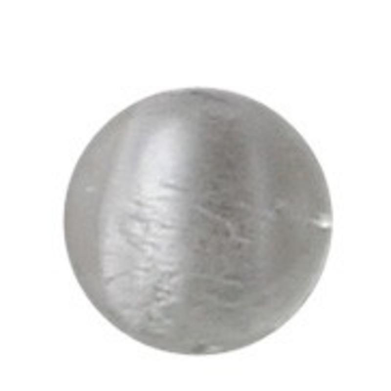Glaskraal. Zilverfolie. 28mm Crystal. Rond Plat.