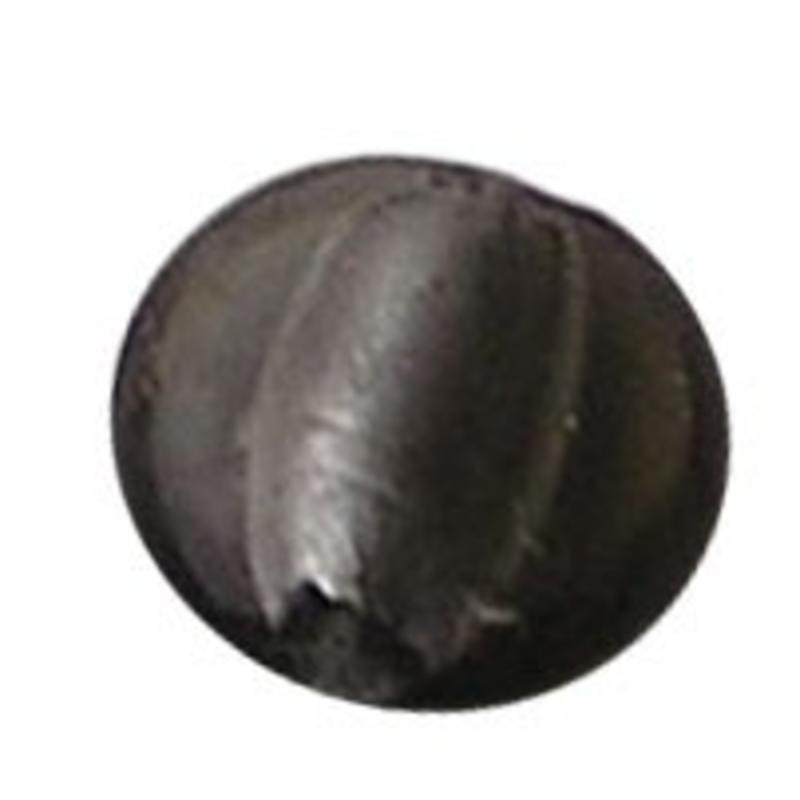 Glaskraal. 28mm. Pastille. Grijs met Zilverfolie voor het maken van sieraden en accessoires