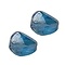 Glaskraal. 10x13mm. Fantasie. Aqua Luster.