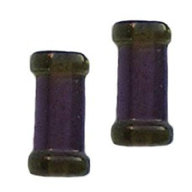 Glaskraal. 9x17mm. Klosje. Paars Groen voor het maken van sieraden en accessoires