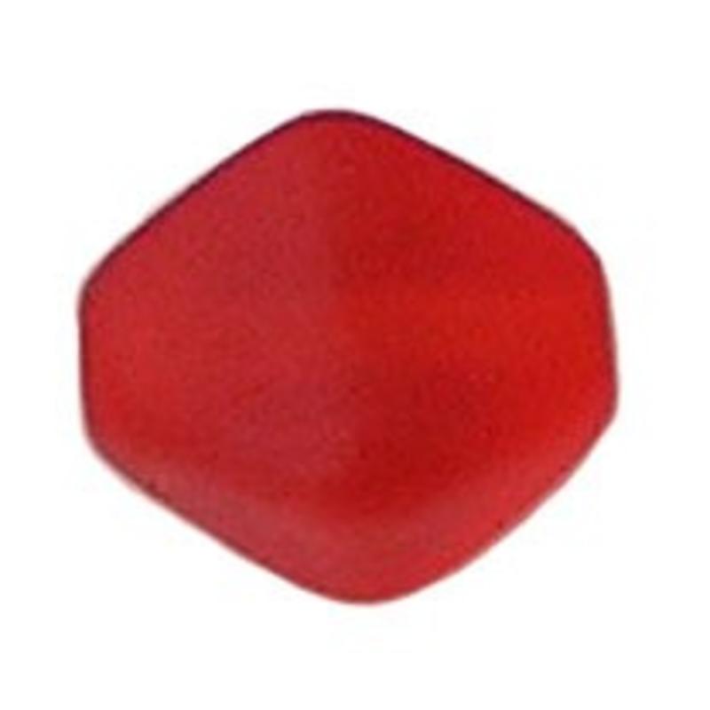 Glaskraal. 12x12mm. Pyramide. Mat Oranje voor het maken van sieraden en accessoires