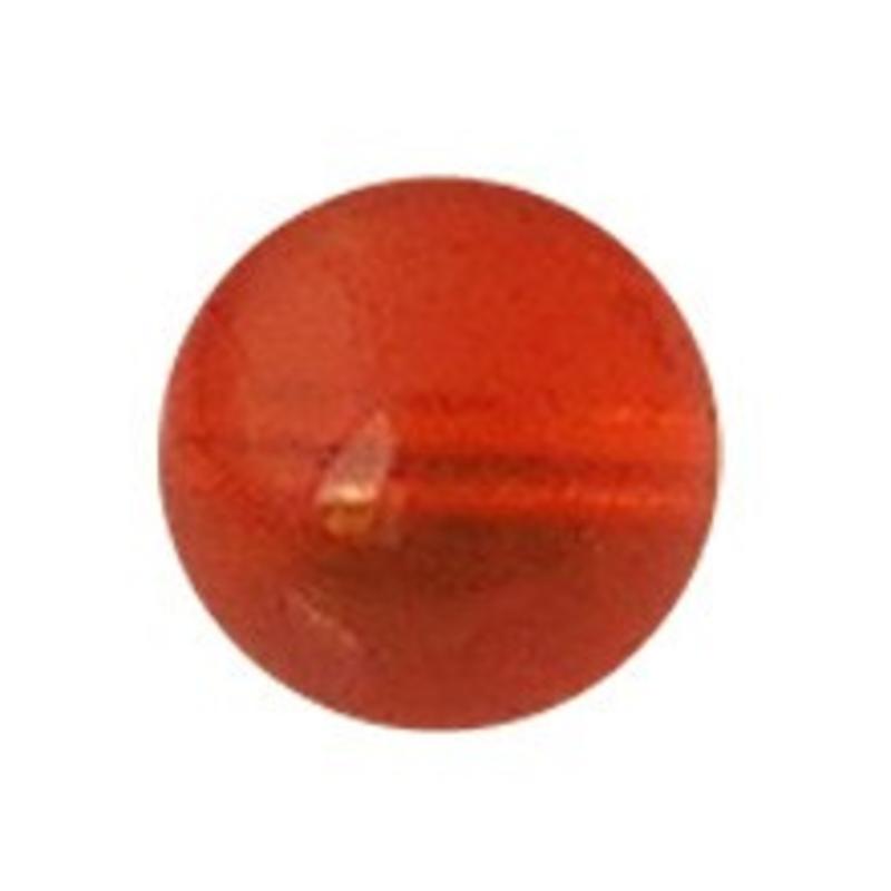 Glaskraal. 12mm. Oranje. transparant voor het maken van sieraden en accessoires