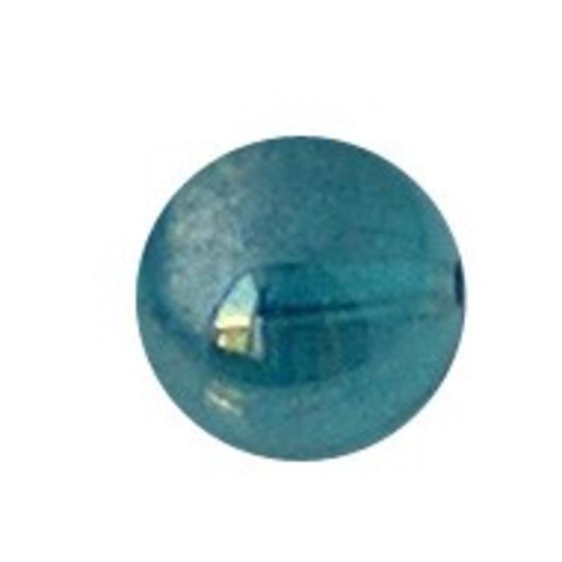 Glaskraal. 12mm. Petrol. Transparant. Luster voor het maken van sieraden en accessoires