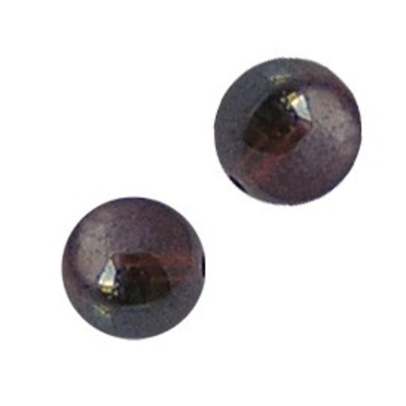 Glaskraal. 8mm. Bruin. Transparant Luster.