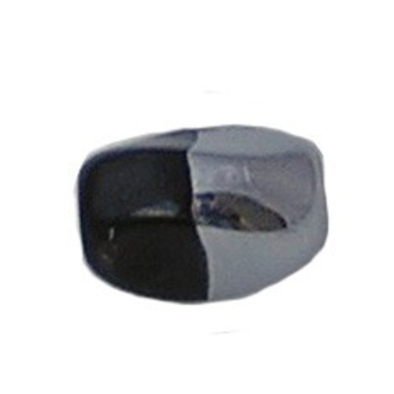 Glaskraal. 10x13mm. Getwist. Zwart Zilver voor het maken van sieraden en accessoires