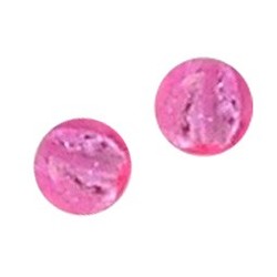 Glaskraal. 8mm. Roze. Crackle.