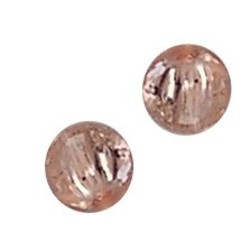 Glass bead. 8mm. Crackle. Light Coral. 50 pieces for