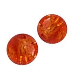 Glaskraal. 8mm. Crackle. Oranje.