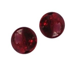 Glaskraal. 8mm. Crackle. Rood.