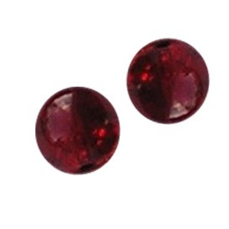 Glaskraal. 8mm. Crackle. Rood voor het maken van sieraden en accessoires