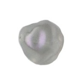 Glaskraal. 12mm. Kreukel Fantasie. Pearl AB Crystal.