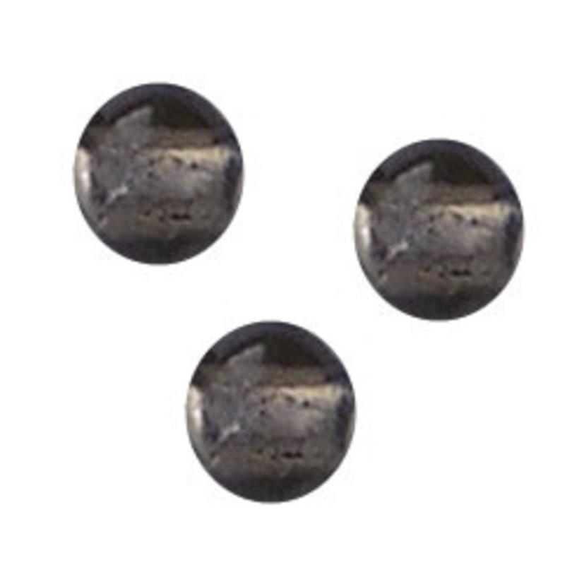 Glaskraal. 8mm. Zilverfolie. Black Diamond voor het maken van sieraden en accessoires