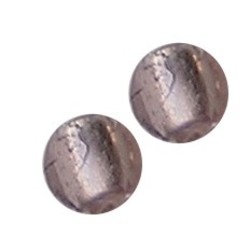 Glass bead. 8mm. Pink Amethyst. Silver foil. 10 pieces for