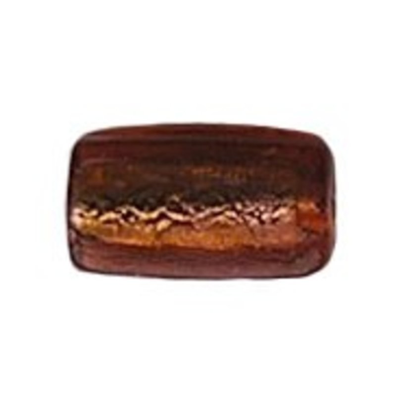 Glaskraal. 20x 35mm. Zilverfolie. Oranjeroze voor het maken van sieraden en accessoires