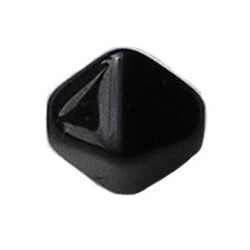 Glaskraal. 12x12mm. Piramide. Zwart