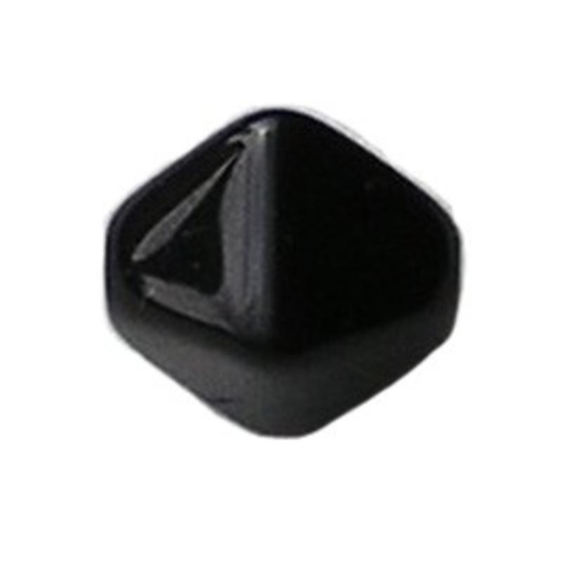 Glaskraal. 12x12mm. Piramide. Zwart voor het maken van sieraden en accessoires