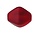 Glaskraal. 12x12mm. Piramide. Mat. Rood.