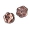 Glaskraal bloemetje  8mm. Transparant Copper met het rijggat in het midden voor het maken van sieraden en accessoires