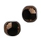 Glaskraal. 8mm. Brons. Driekantig. Zwart.