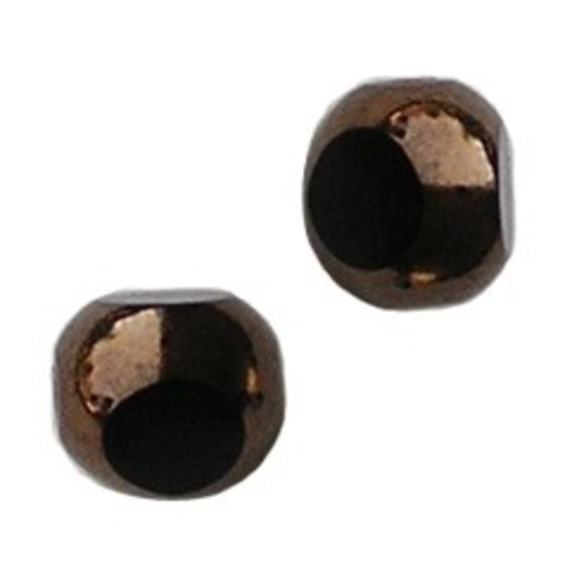 Glaskraal. 8mm. Brons. Driekantig. Zwart.