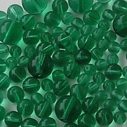 Glaskralenmix. Transparant Groen. Tsjechisch 50 gram.