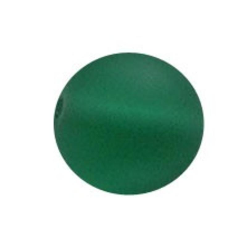 Glaskraal. 8mm. Mat Groen voor het maken van sieraden en accessoires