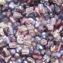 Glaskralenmix. Purple Fantasy. mooie kwaliteit 50 gram.