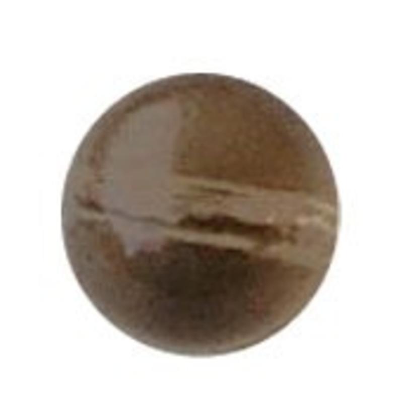 Glaskraal. 8mm. Lichtbruin. Transparant voor het maken van sieraden en accessoires