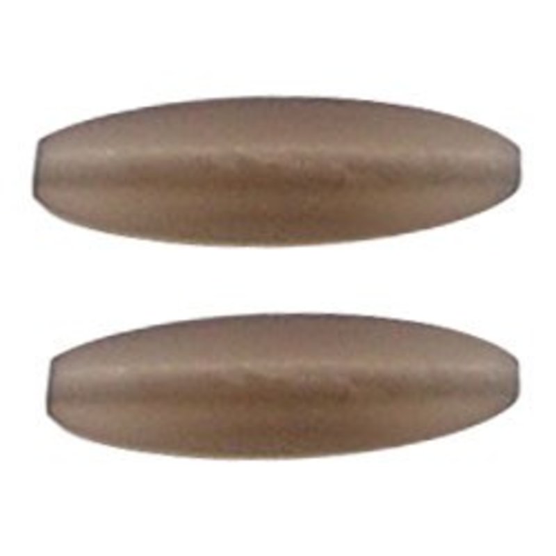 Glaskraal. 8x27mm. Ovaal Hoekig. Mat Lichtbruin. voor het maken van sieraden en accessoires