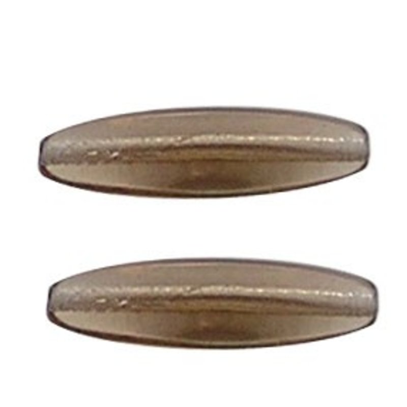 Glaskraal. 8x27mm. Ovaal Hoekig. Lichtbruin voor het maken van sieraden en accessoires