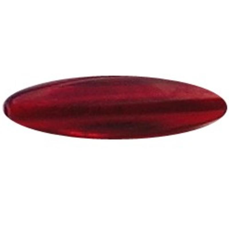 Glaskraal. 8x27mm. Ovaal Hoekig. Siam voor het maken van sieraden en accessoires