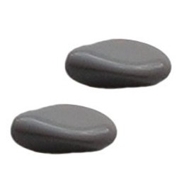 Glaskraal. 13x24mm. Fantasie. Grijs opaque.