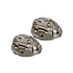 Glaskraal. 8x10mm. Lieveheersbeest met Gouden Stippen.