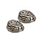 Glaskraal. 8x10mm. Lieveheersbeest met Gouden Stippen.