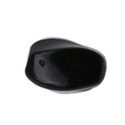Glaskraal. 9x6mm. Zwart Getwist.