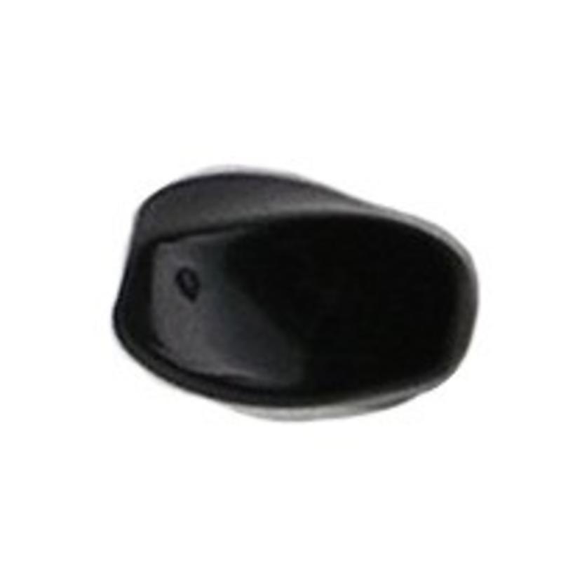 Glaskraal. 9x6mm. Zwart Getwist.