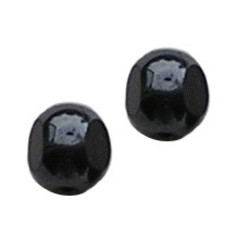 Glaskraal. 6mm. Zwart. Hematiet. Driekantig.