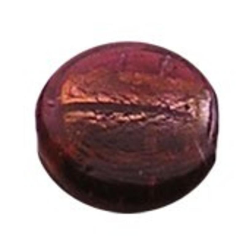 Glaskraal. 11x23mm. Zilverfolie. Roze Oranje.