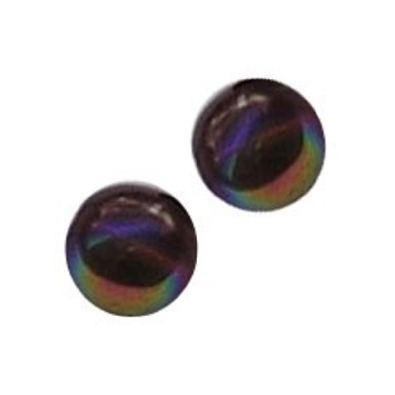 Glaskraal. 6mm. Smoked Topaas met een AB coating