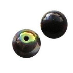 Glaskraal. 8mm. Smoked Topaas met een Vitrail coating