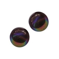 Glaskraal. 8mm. Smoked Topaas met een AB coating