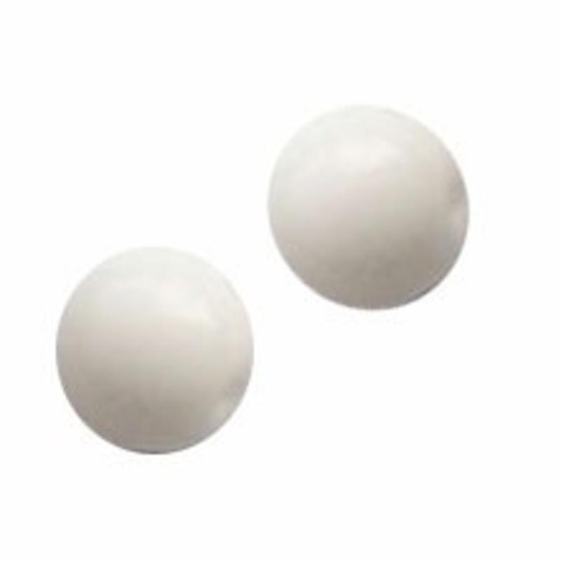 Glaskraal. 12mm. Wit. Opaque.