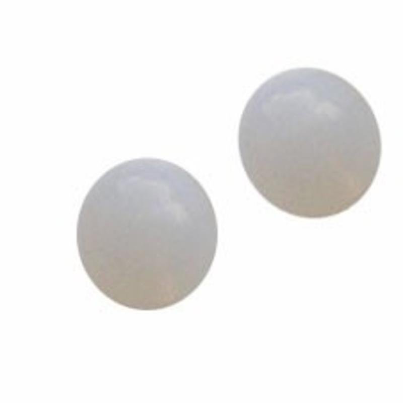 Glaskraal. 6mm. White Opal.
