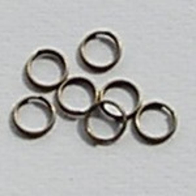 Splitringetjes. 8mm. Bronskleurig. 10 stuks voor