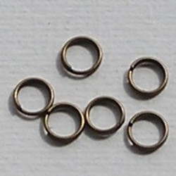 Splitringetjes. 6mm. Bronskleurig. 10 stuks voor