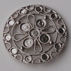 Opwerkbroche. 56mm. Zilverkleurig.